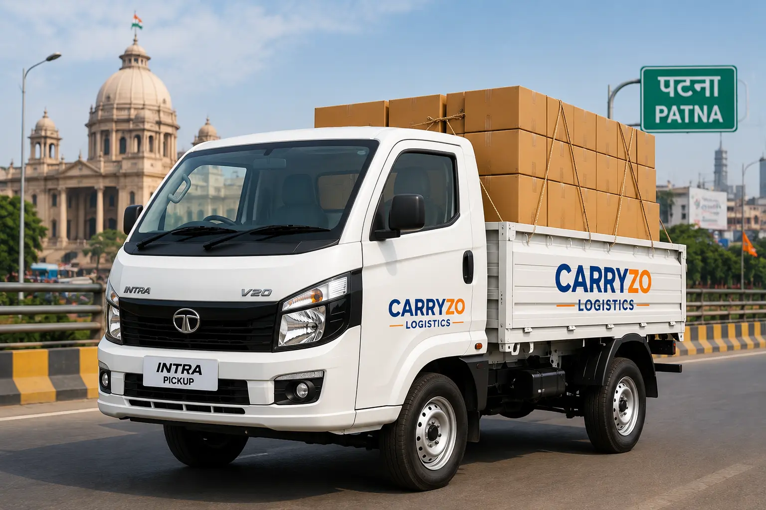 Carryzo Logistics truck ready for delivery